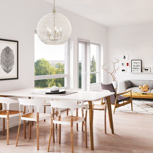 Florence 5 Light 24.88 inch Brushed Champagne Bronze Pendant Ceiling Light